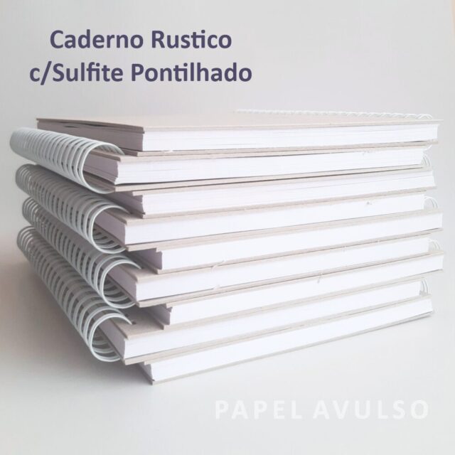 Caderno Rústico A4 Sulfite Pontilhado com 90 folhas