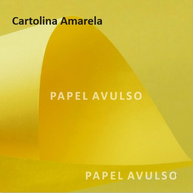 Papel Cartolina Amarela