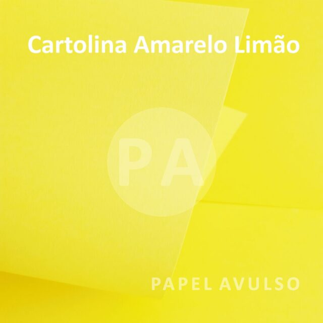 Papel Cartolina Amarelo Limão