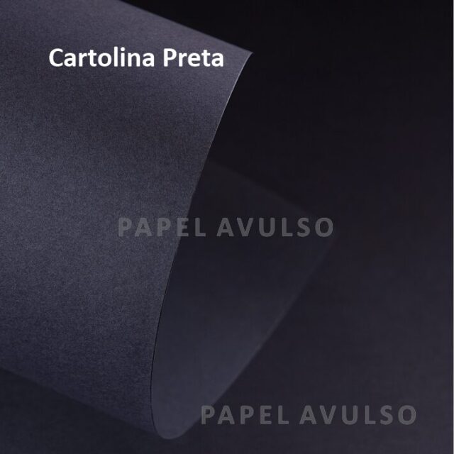 Papel Cartolina Preta - Tamanho 55x73 cm