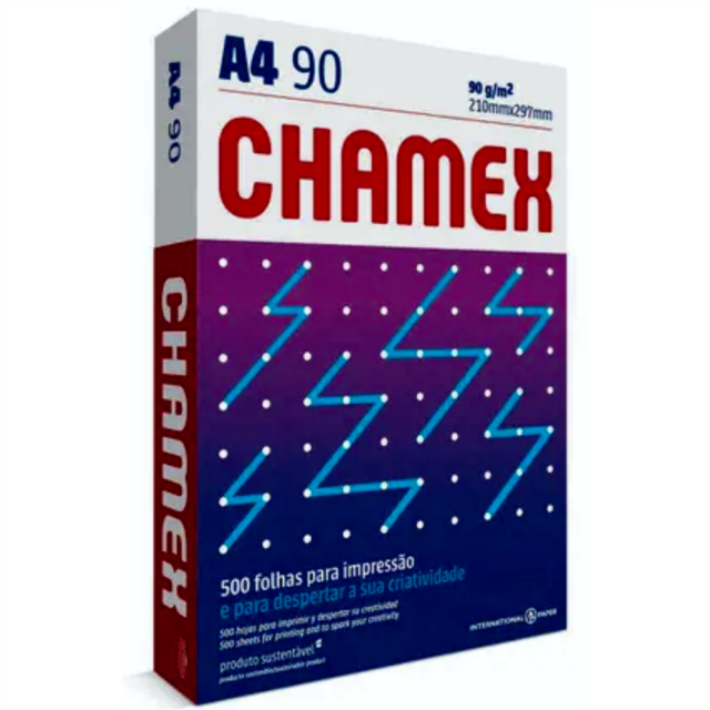 Papel Chamex A4 90g - pacote com 500 folhas