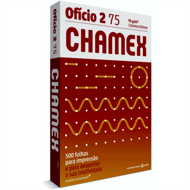 Papel Chamex Ofício 2 75g - pacote com 500 folhas