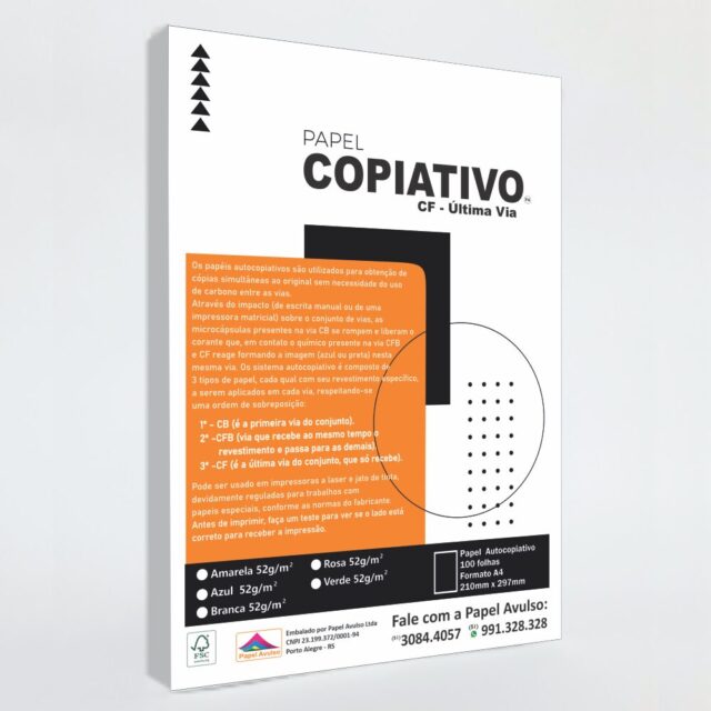 Papel Autocopiativo CF (última via)