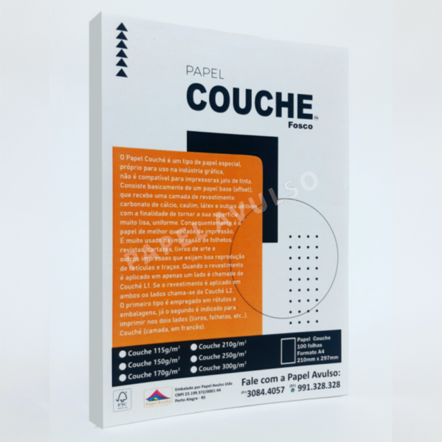 Papel Couche Fosco em A4/A3/SA3