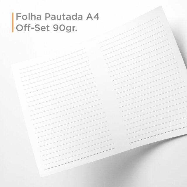 Papel Off-set Pautado A4