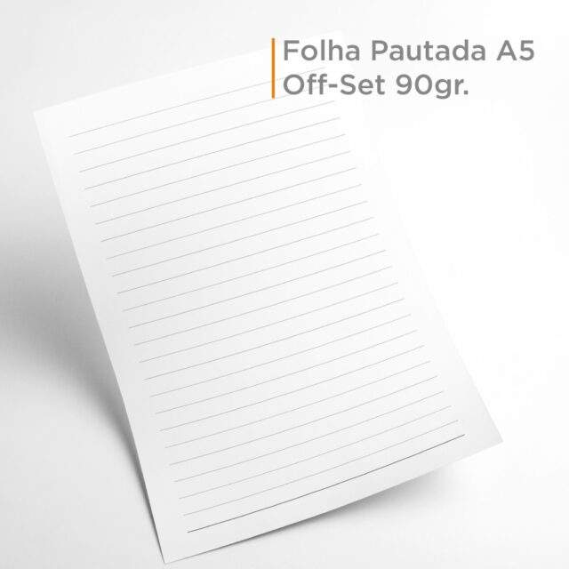 Papel Offset Pautado A5