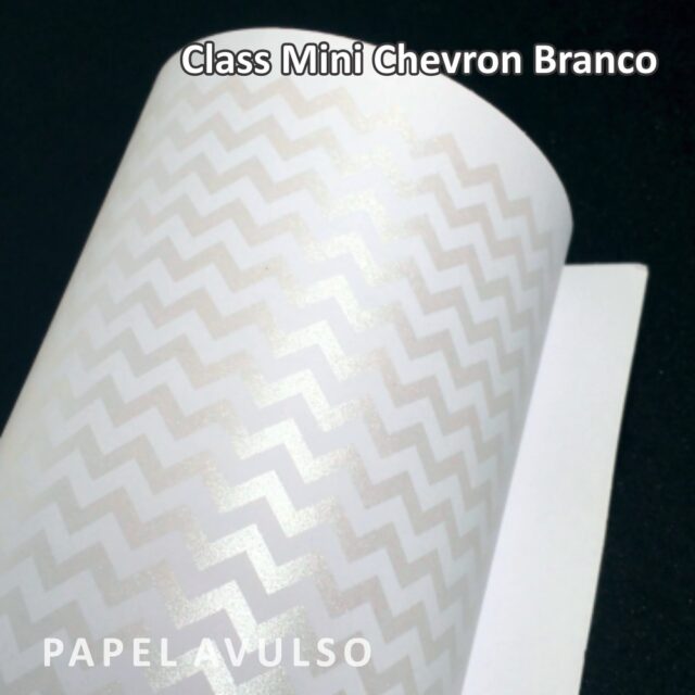 Papel Mini Chevron Branco