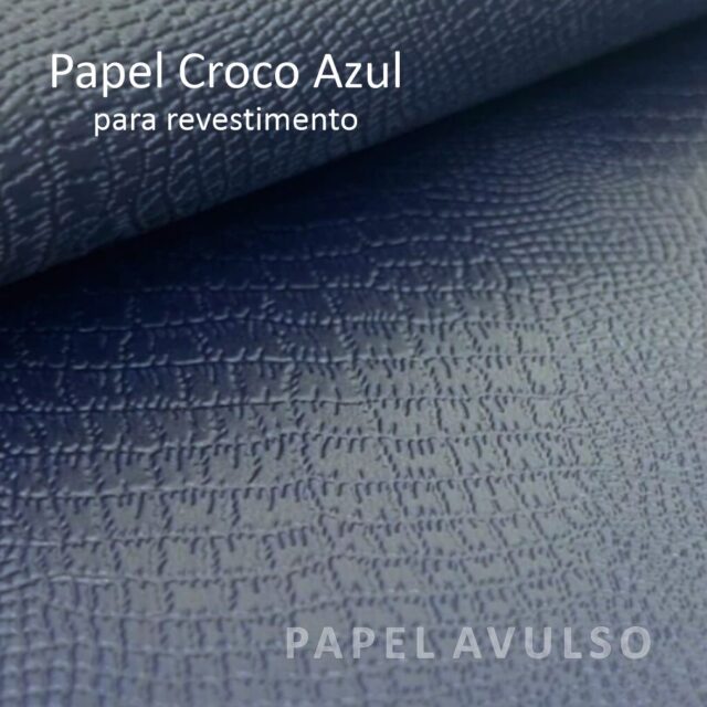 Papel Croco Azul (para revestimento)