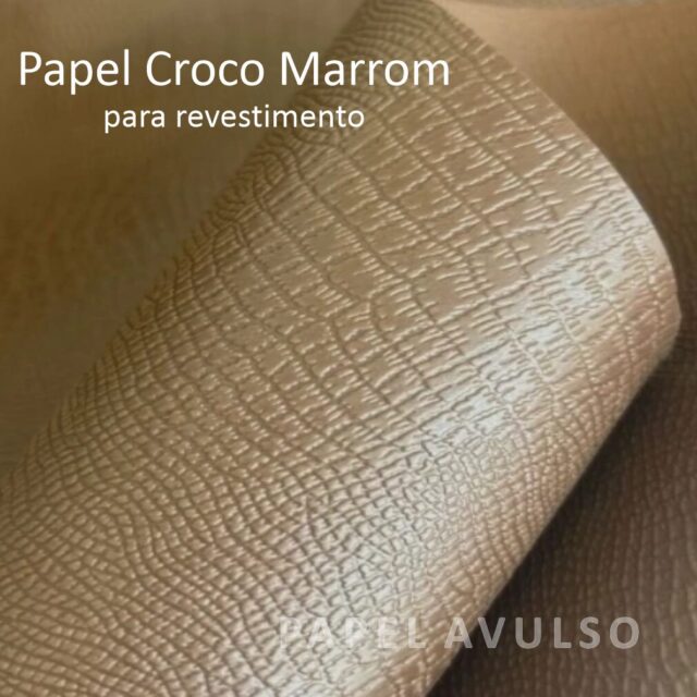 Papel Croco Marrom (para revestimento)