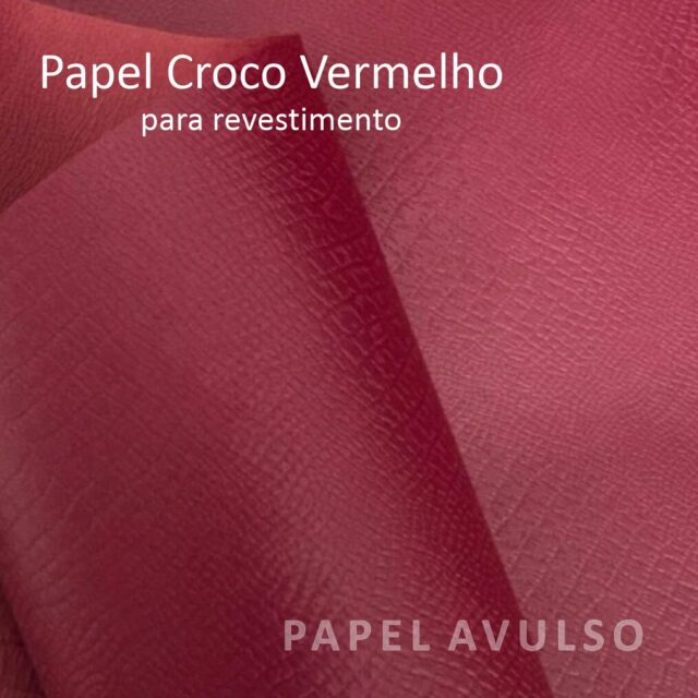 Papel Croco Vermelho (para revestimento)