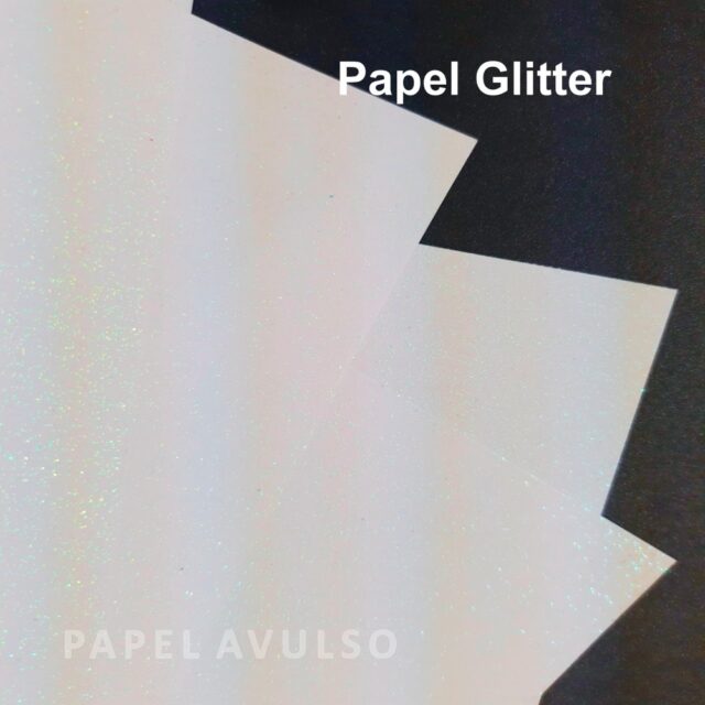 Papel Glitter Branco