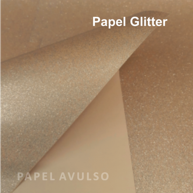 Papel Glitter Cinza Forte