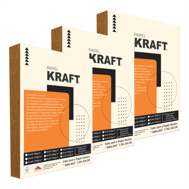 Papel Kraft em A4/A3/SA3
