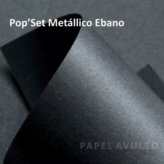 Papel Pop'Set Metálico Ebano